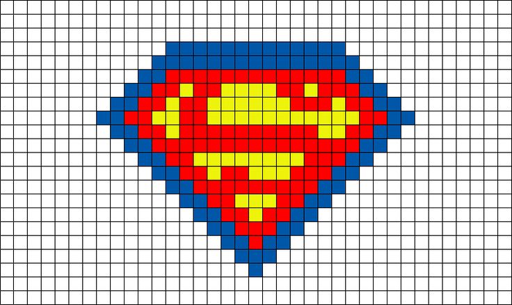 Superman Logo pixel art