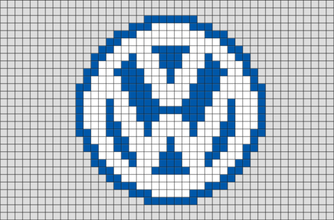 Volkswagen Logo pixel art