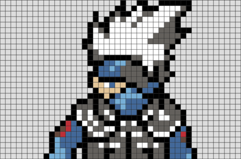 pixel art kakashi