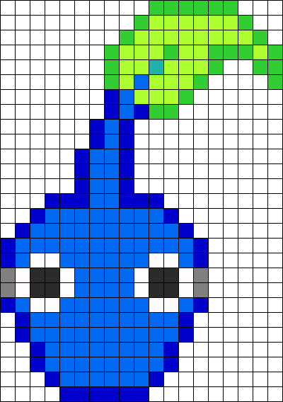 Pikmin bleu pixel art