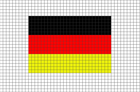 Deutschland-Flagge pixel art