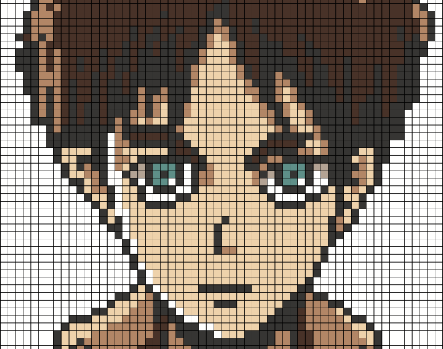 Eren Yeager pixel art