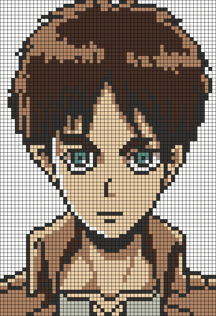 Eren Yeager pixel art