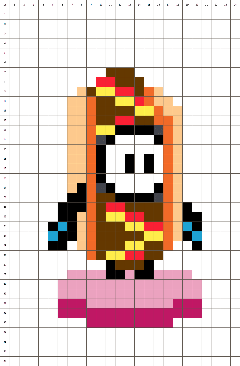 Fall Guys Hot Dog pixel art