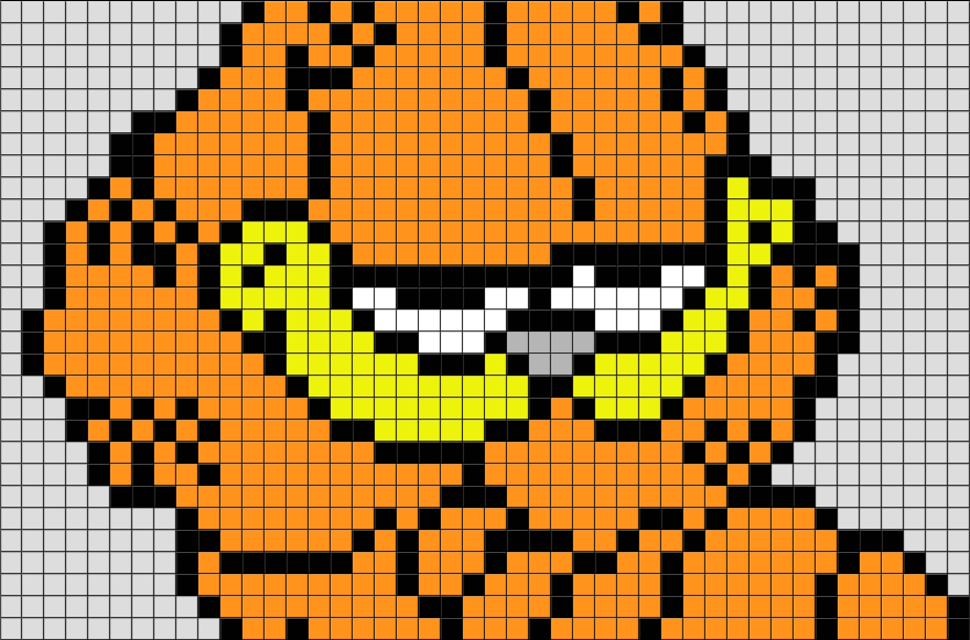 Garfield pixel art