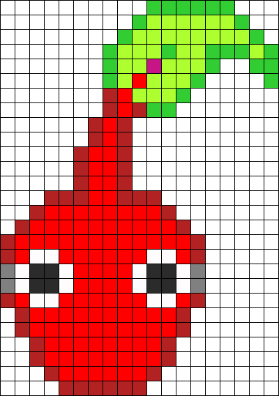 Red Pikmin pixel art