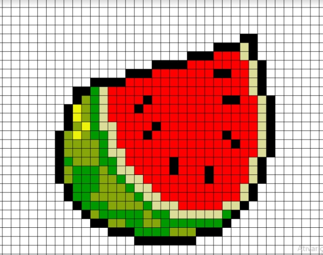 Wassermelone pixel art
