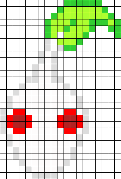 Pikmin blanc pixel art
