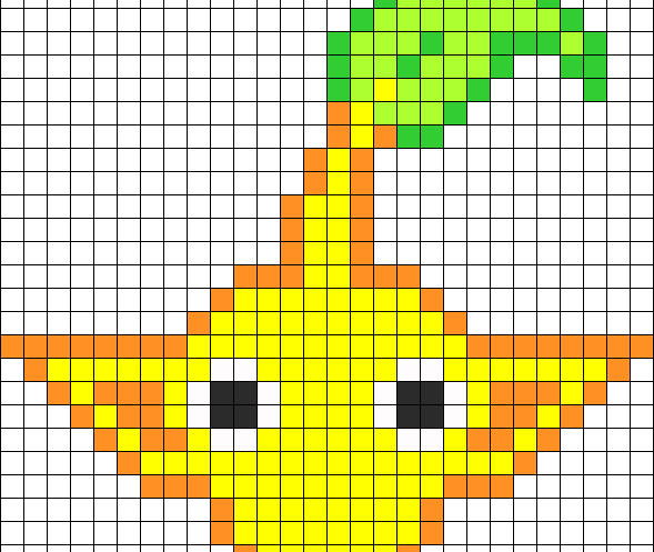 Yellow Pikmin pixel art