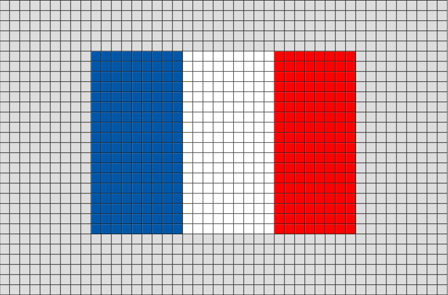 französische Flagge pixel art