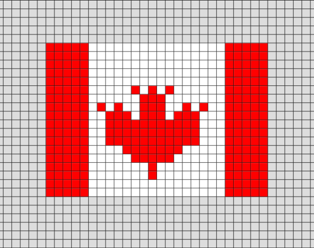 kanadische Flagge pixel art