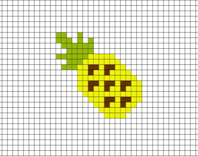 Trái dứa pixel art