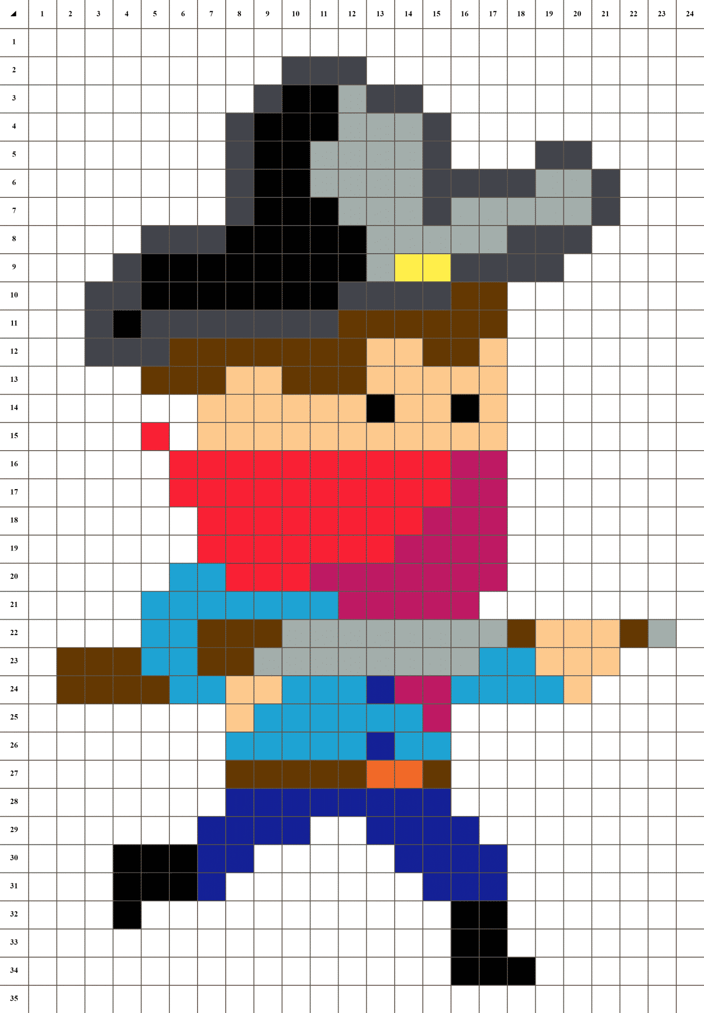 Cowboys pixel art