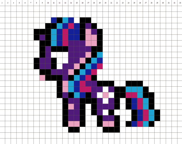 Kleines Pony pixel art