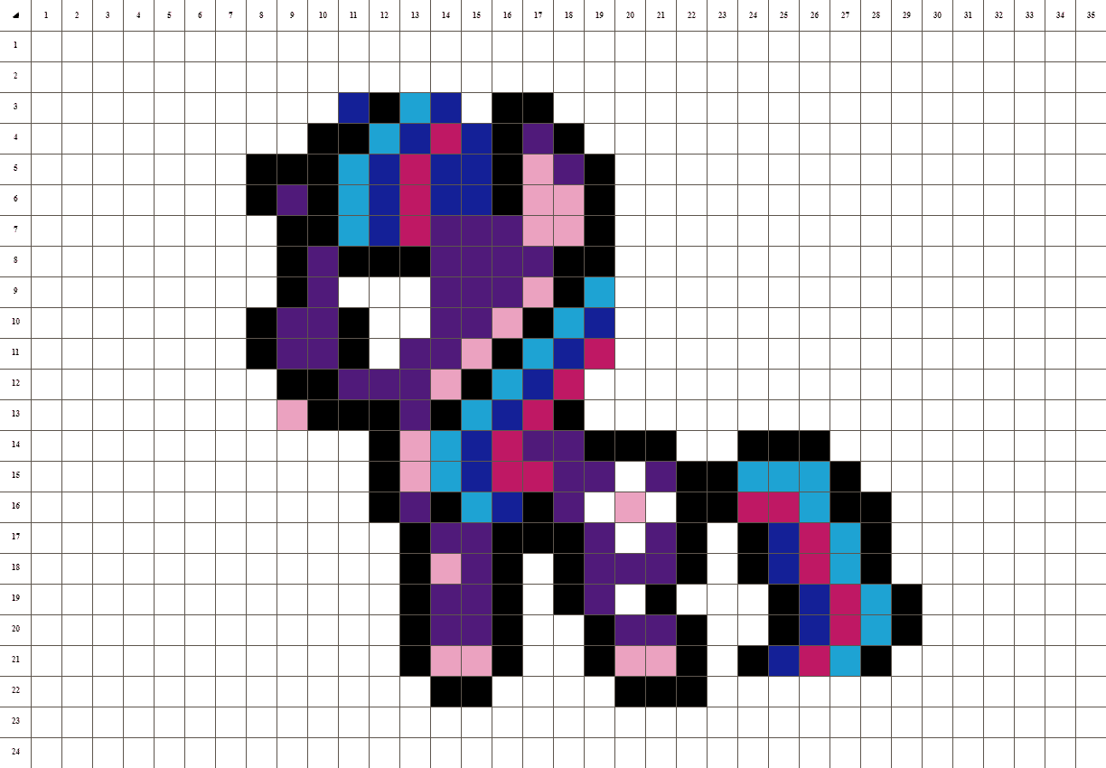 Kleines Pony pixel art