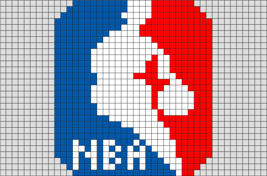 NBA Logo Pixel Art