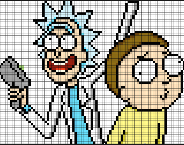 Rick und Morty pixel art