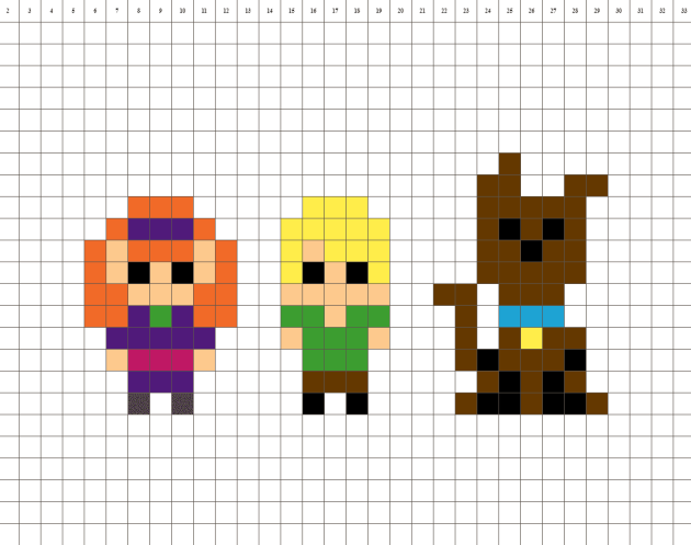 Scooby-Doo pixel art