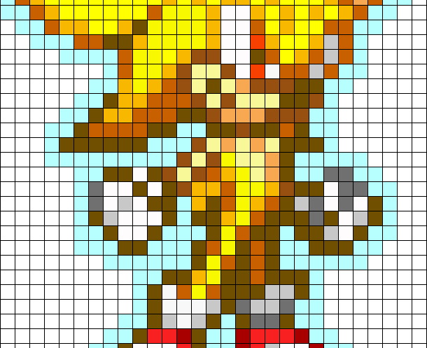 Super Sonic pixel art
