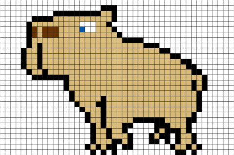 Capybara pixel art