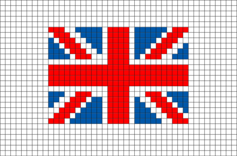 Flagge des Vereinigten Königreichs pixel art