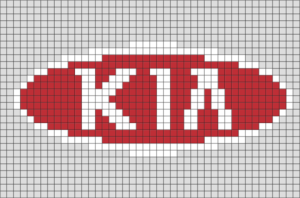 Kia logo pixel art