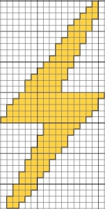 Lightning bolt pixel art