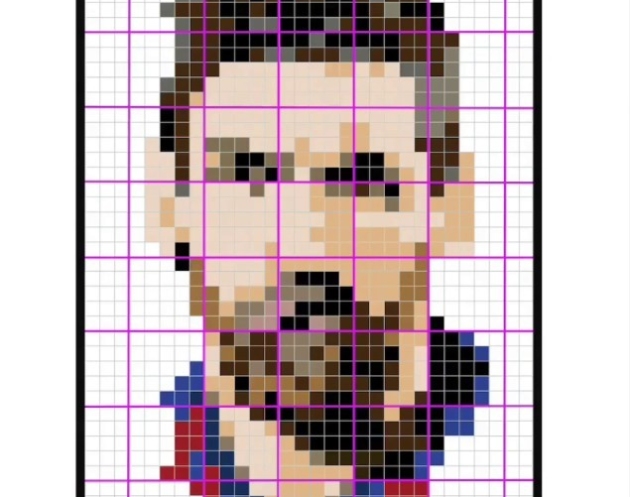 Messi pixel art