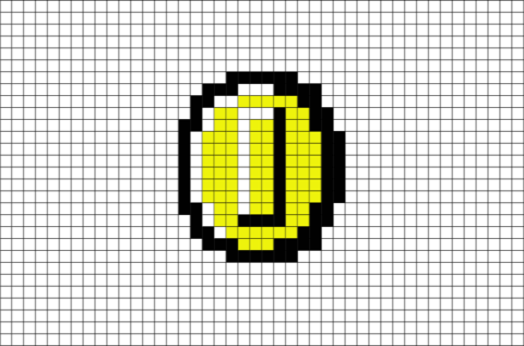 Coin Mario pixel art