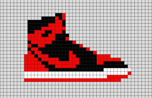 Nike Schuhe pixel art
