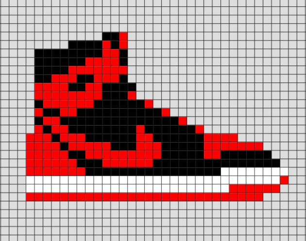 Nike Schuhe pixel art