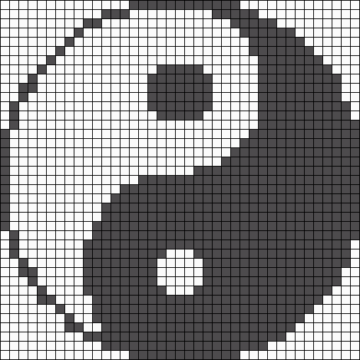 Yin Yang pixel art