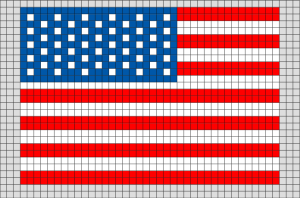 Amerikanische Flagge pixel art