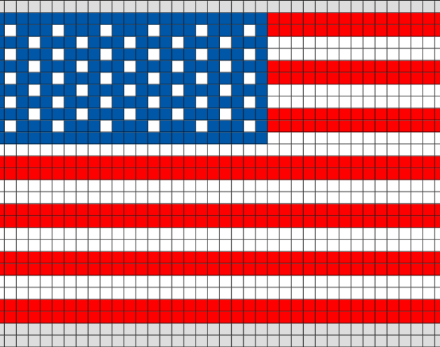 Amerikanische Flagge pixel art