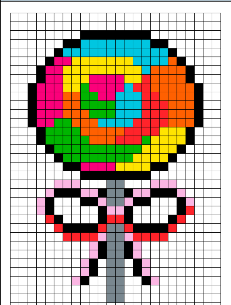 Pixel Art Lollipop - Free Template Download