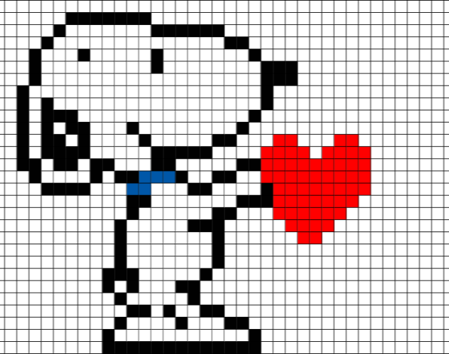 Snoopy pixel art