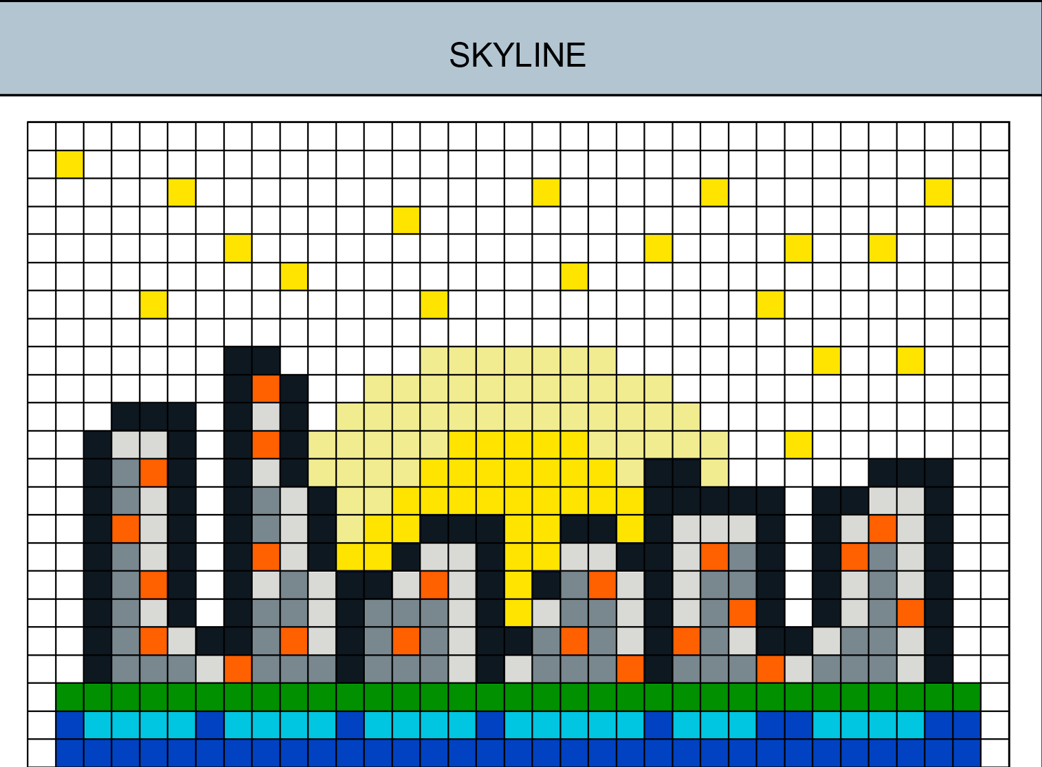 Skyline pixel art