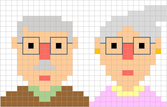 Großeltern pixel art