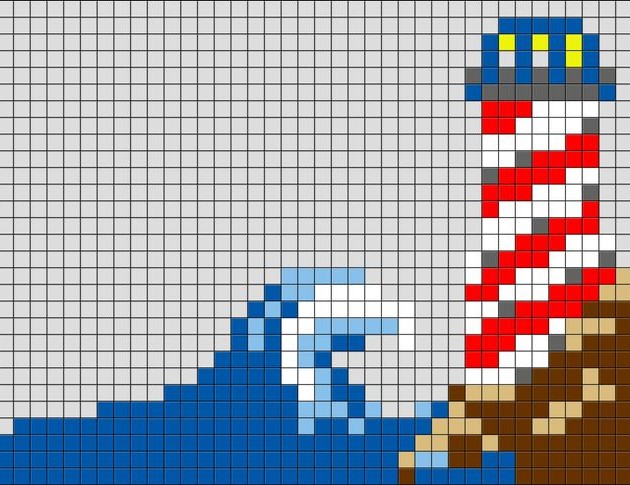 Leuchtturm pixel art