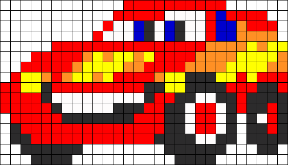 Lightning McQueen pixel art